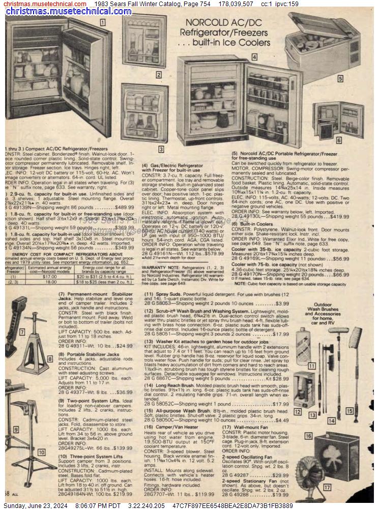 1983 Sears Fall Winter Catalog, Page 754