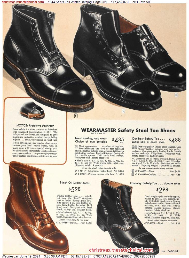 1944 Sears Fall Winter Catalog, Page 381