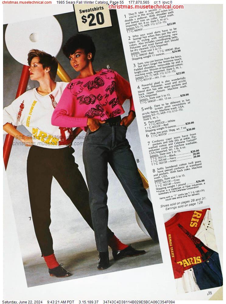 1985 Sears Fall Winter Catalog, Page 55