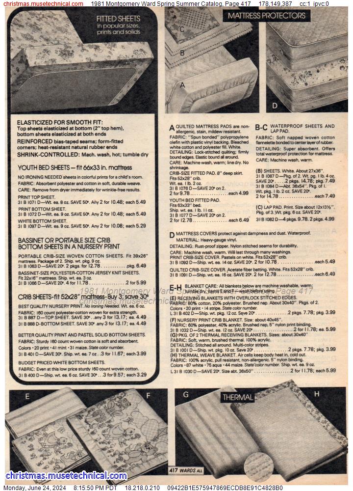 1981 Montgomery Ward Spring Summer Catalog, Page 417