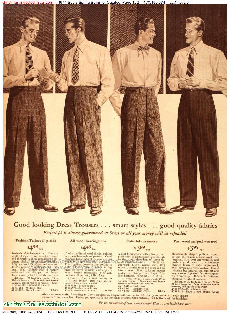 1944 Sears Spring Summer Catalog, Page 422