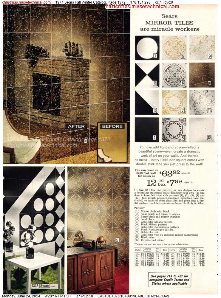 1971 Sears Fall Winter Catalog, Page 1372