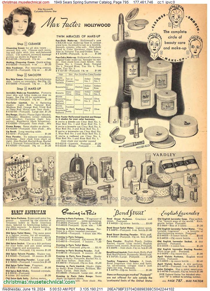 1949 Sears Spring Summer Catalog, Page 795