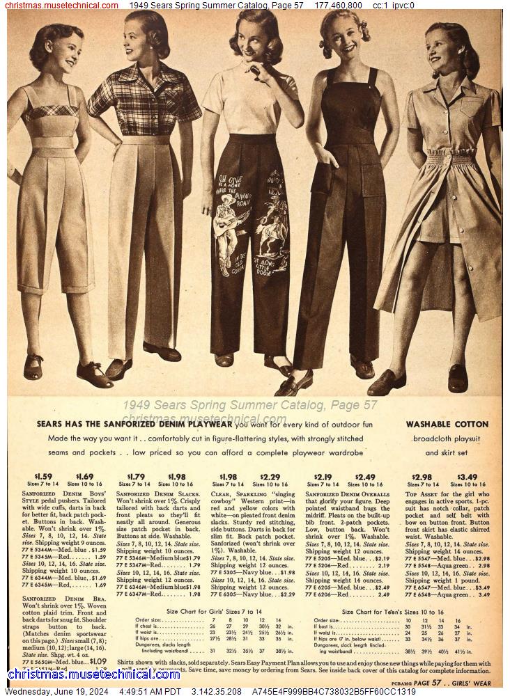 1949 Sears Spring Summer Catalog, Page 57