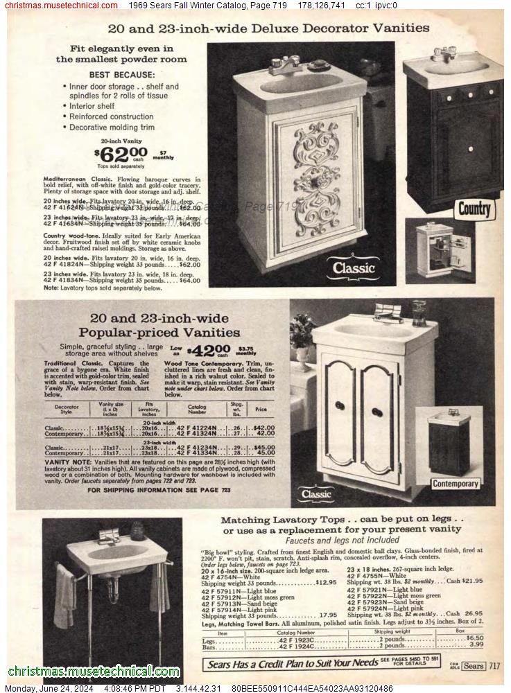 1969 Sears Fall Winter Catalog, Page 719