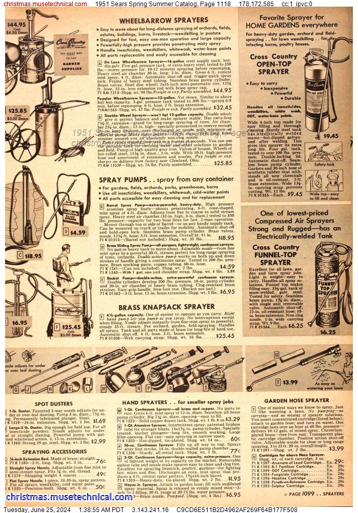 1951 Sears Spring Summer Catalog, Page 1118