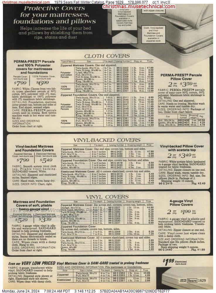 1979 Sears Fall Winter Catalog, Page 1629