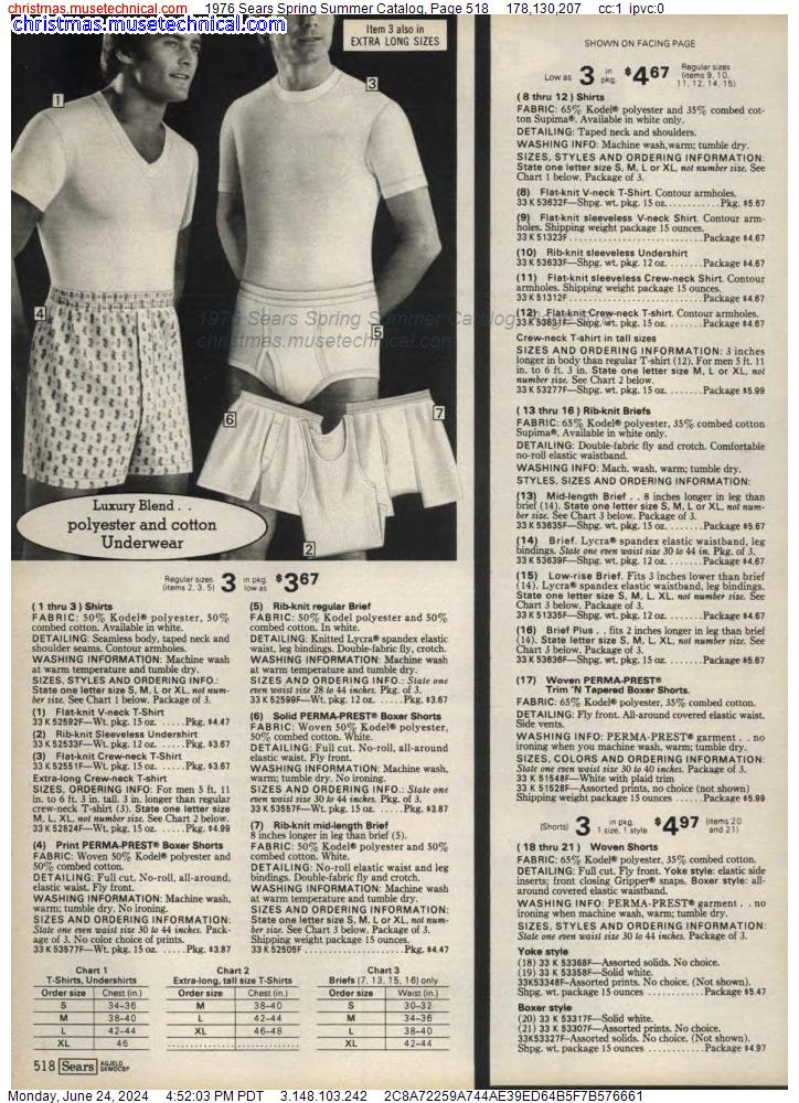 1976 Sears Spring Summer Catalog, Page 518