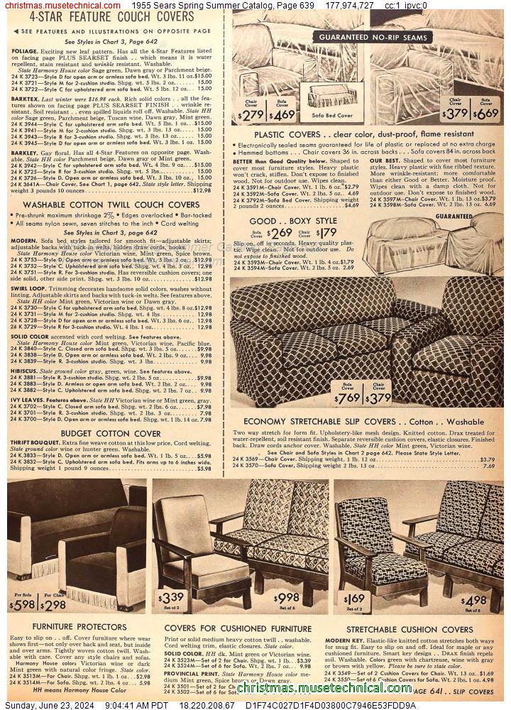 1955 Sears Spring Summer Catalog, Page 639