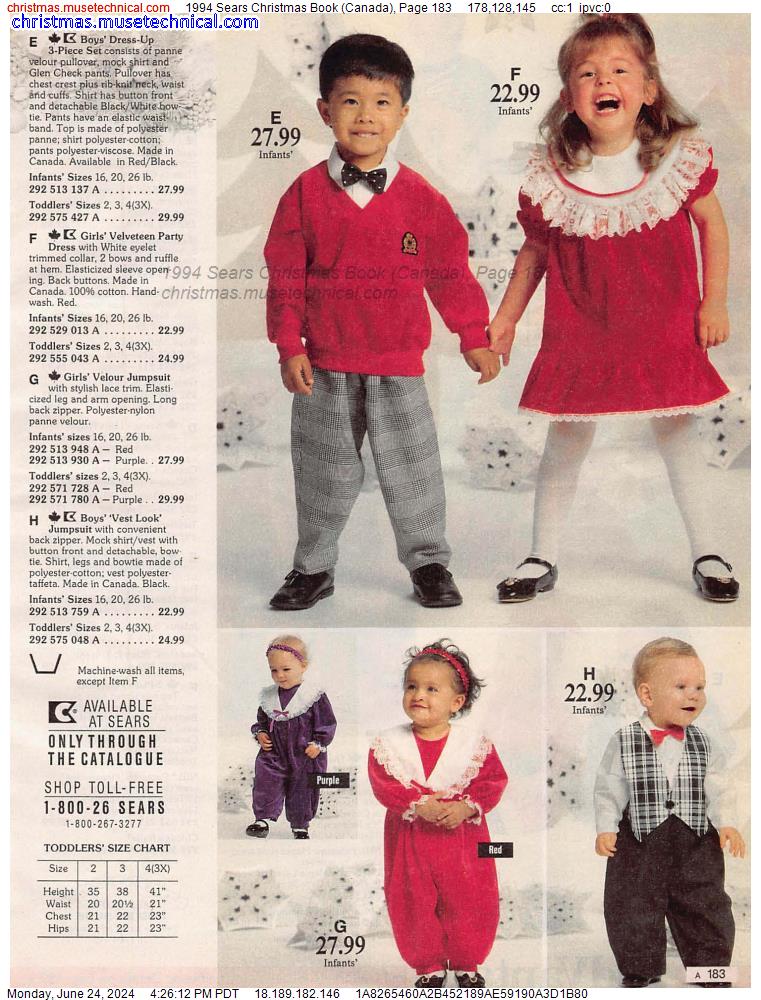 1994 Sears Christmas Book (Canada), Page 183