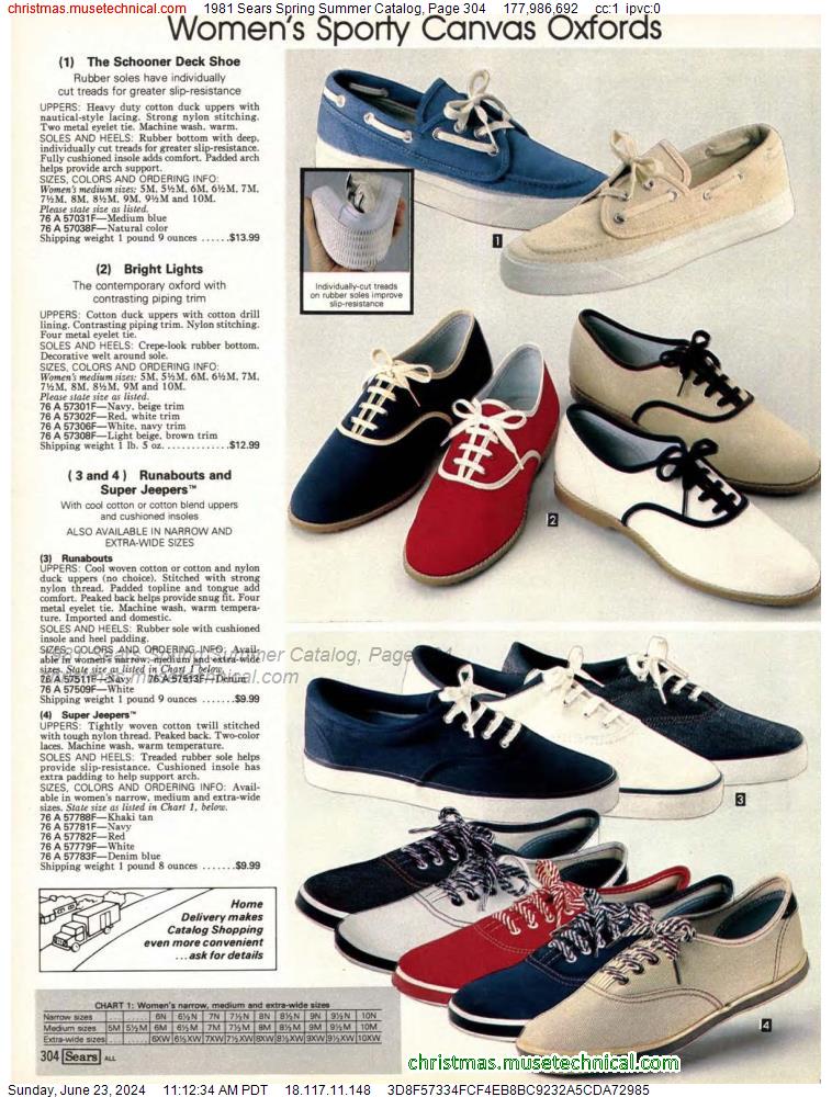 1981 Sears Spring Summer Catalog, Page 304