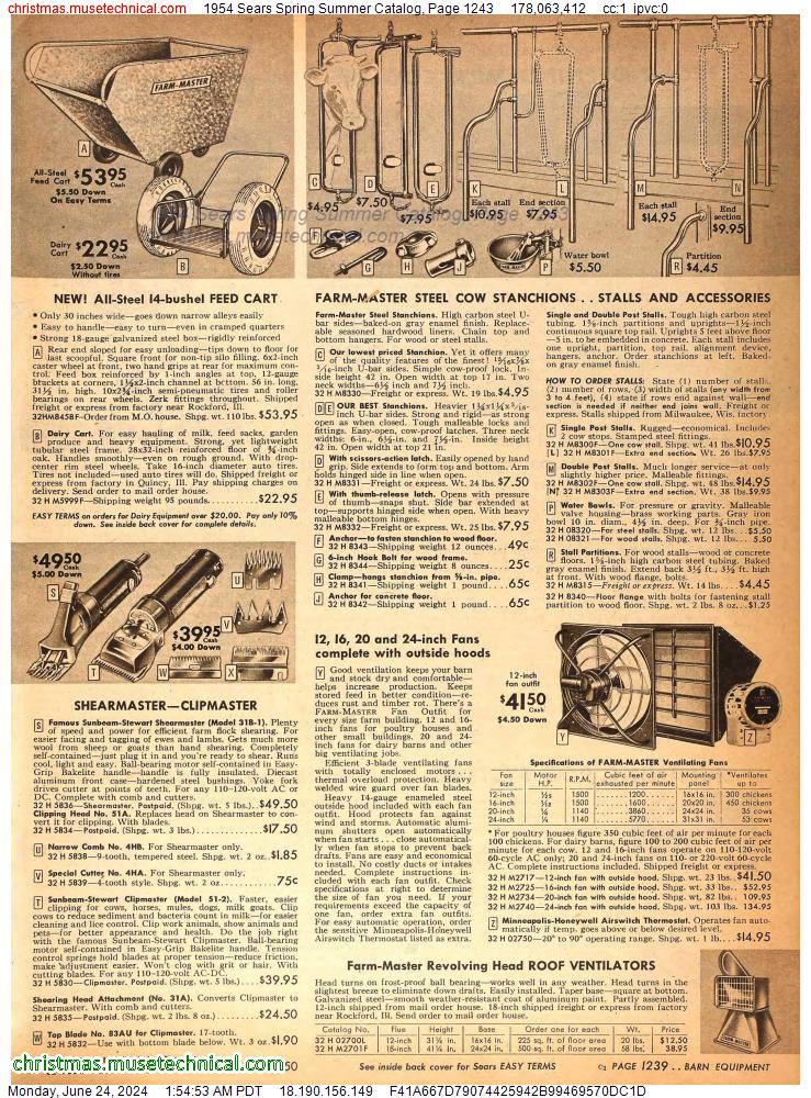1954 Sears Spring Summer Catalog, Page 1243