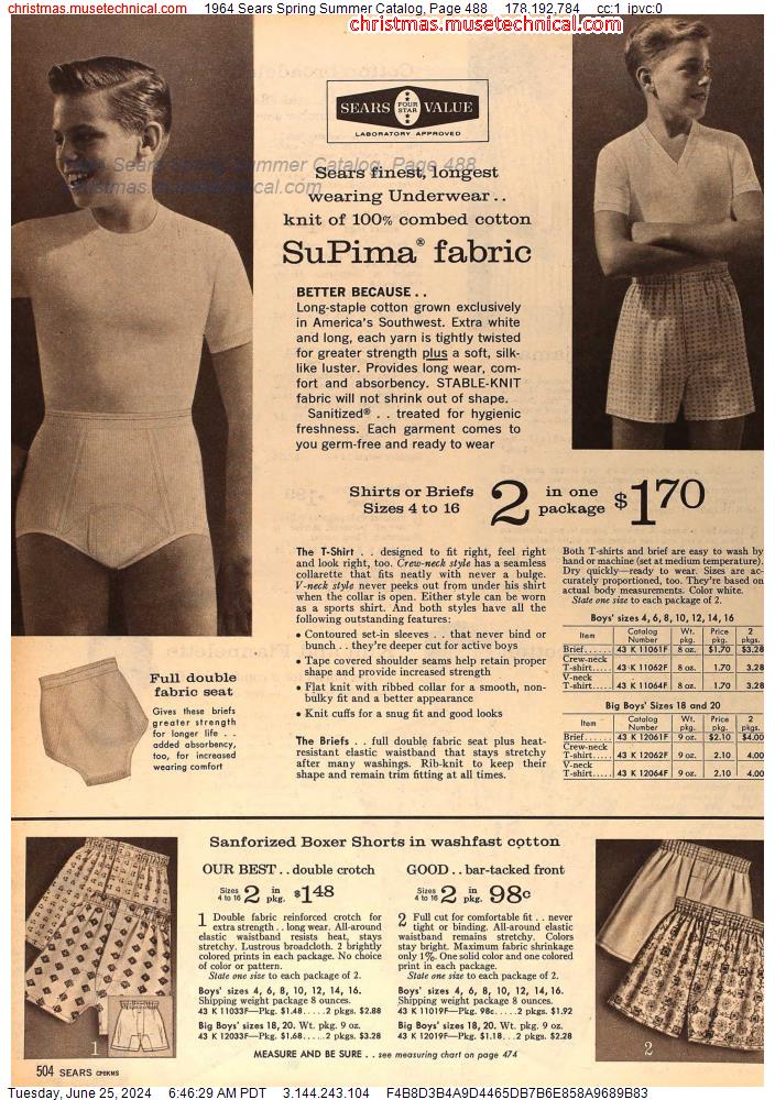 1964 Sears Spring Summer Catalog, Page 488