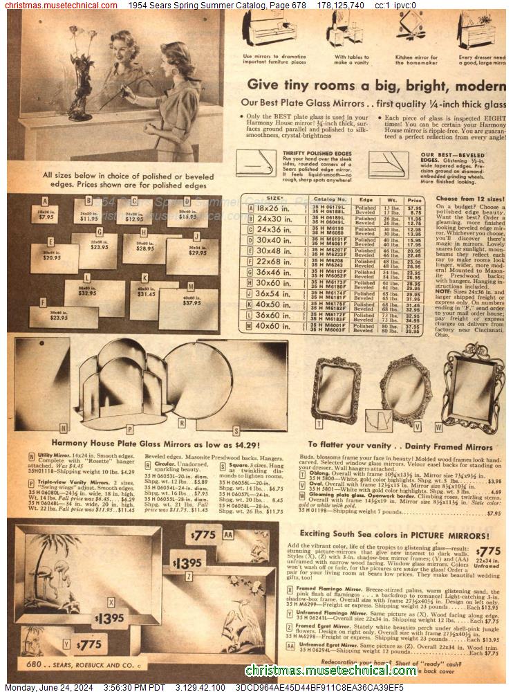 1954 Sears Spring Summer Catalog, Page 678