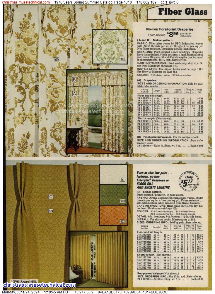 1976 Sears Spring Summer Catalog, Page 1310
