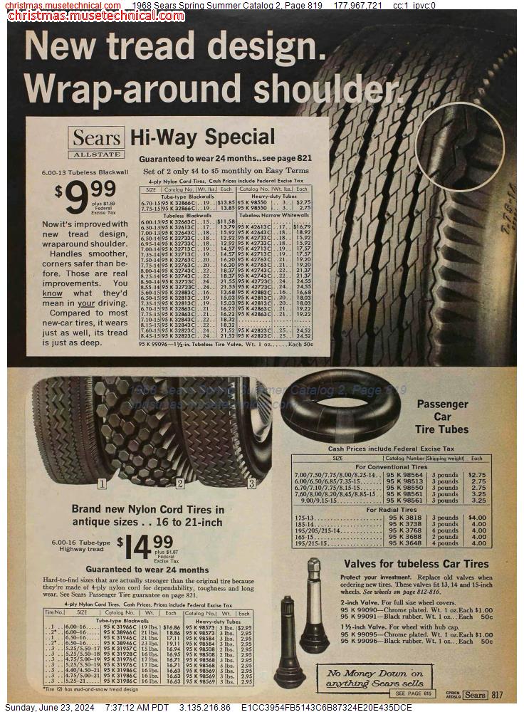 1968 Sears Spring Summer Catalog 2, Page 819