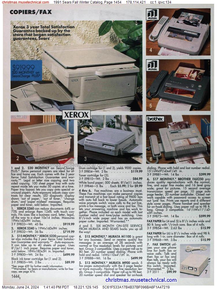 1991 Sears Fall Winter Catalog, Page 1454