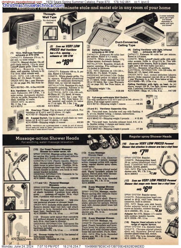 1978 Sears Spring Summer Catalog, Page 870
