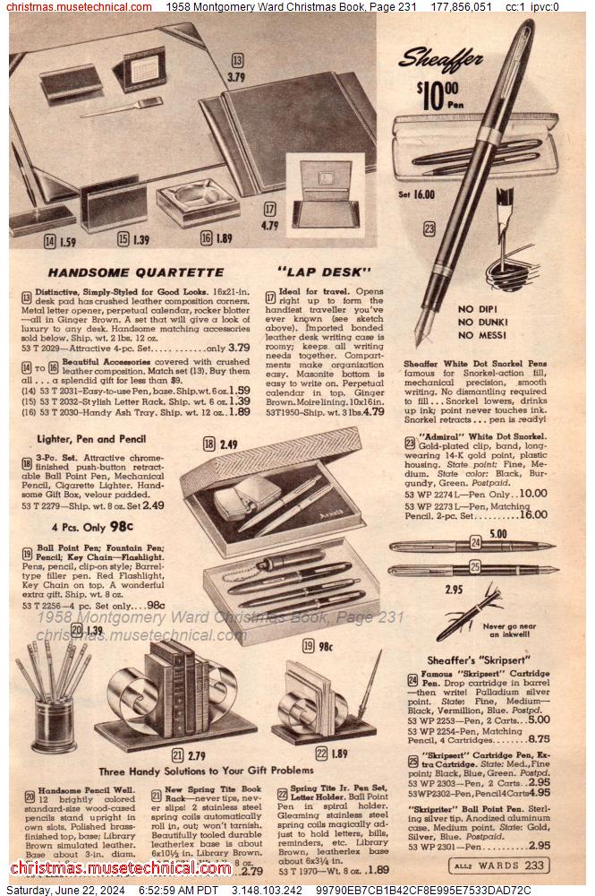 1958 Montgomery Ward Christmas Book, Page 231