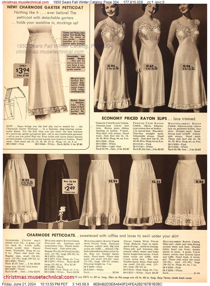1950 Sears Fall Winter Catalog, Page 304