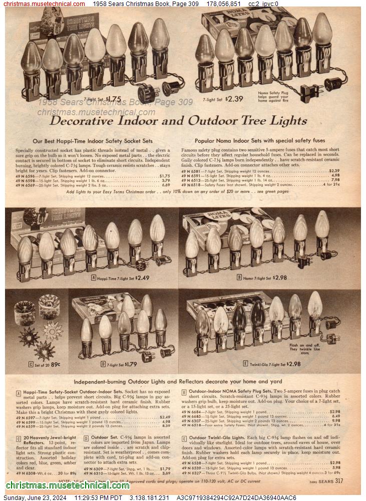 1958 Sears Christmas Book, Page 309