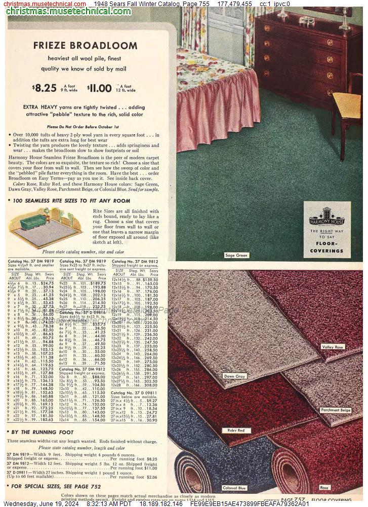 1948 Sears Fall Winter Catalog, Page 755
