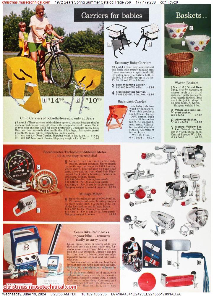 1972 Sears Spring Summer Catalog, Page 756
