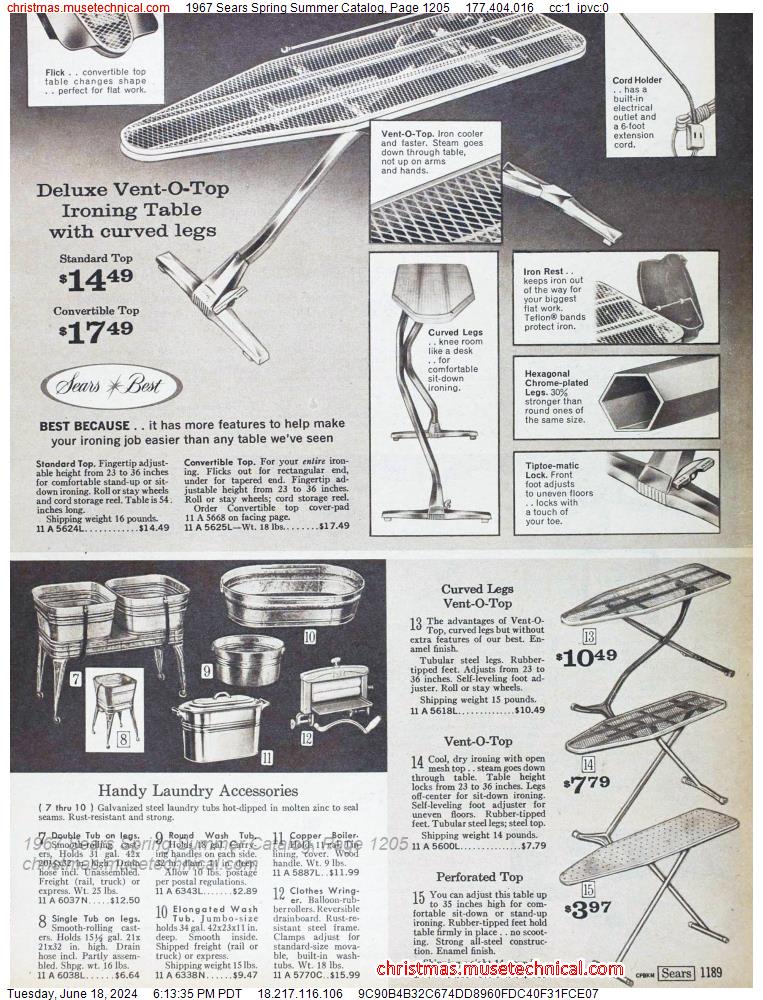 1967 Sears Spring Summer Catalog, Page 1205