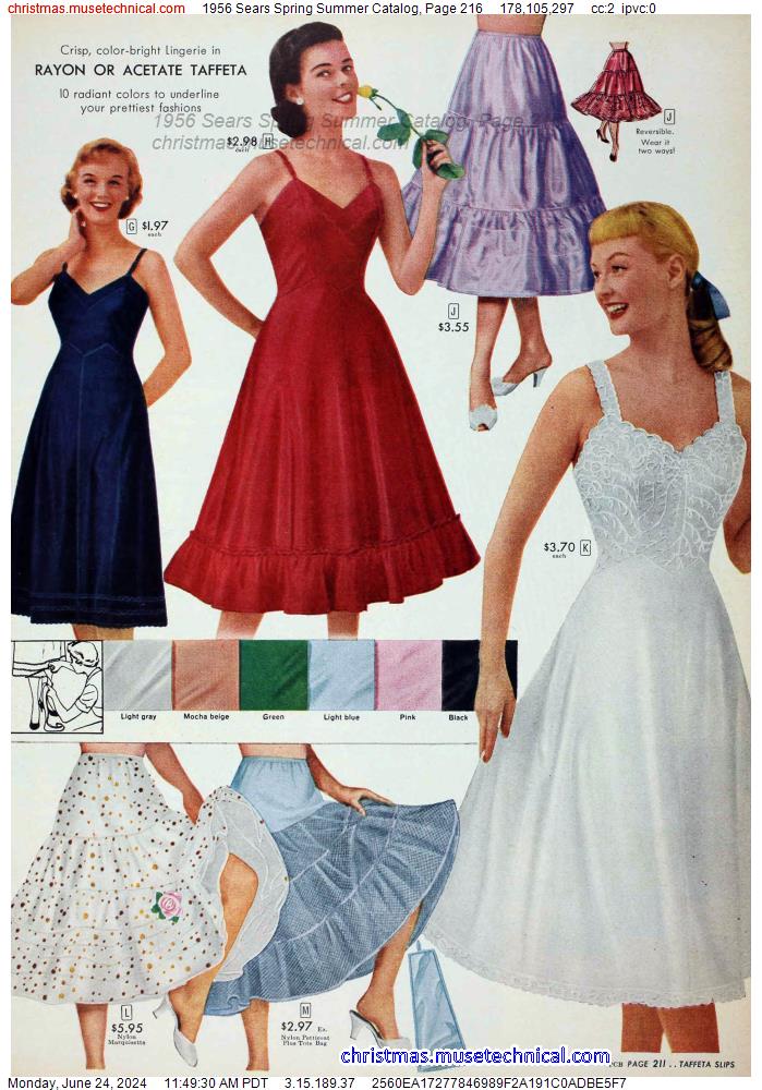 1956 Sears Spring Summer Catalog, Page 216