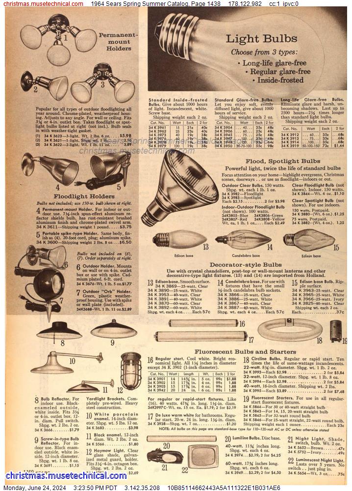 1964 Sears Spring Summer Catalog, Page 1438