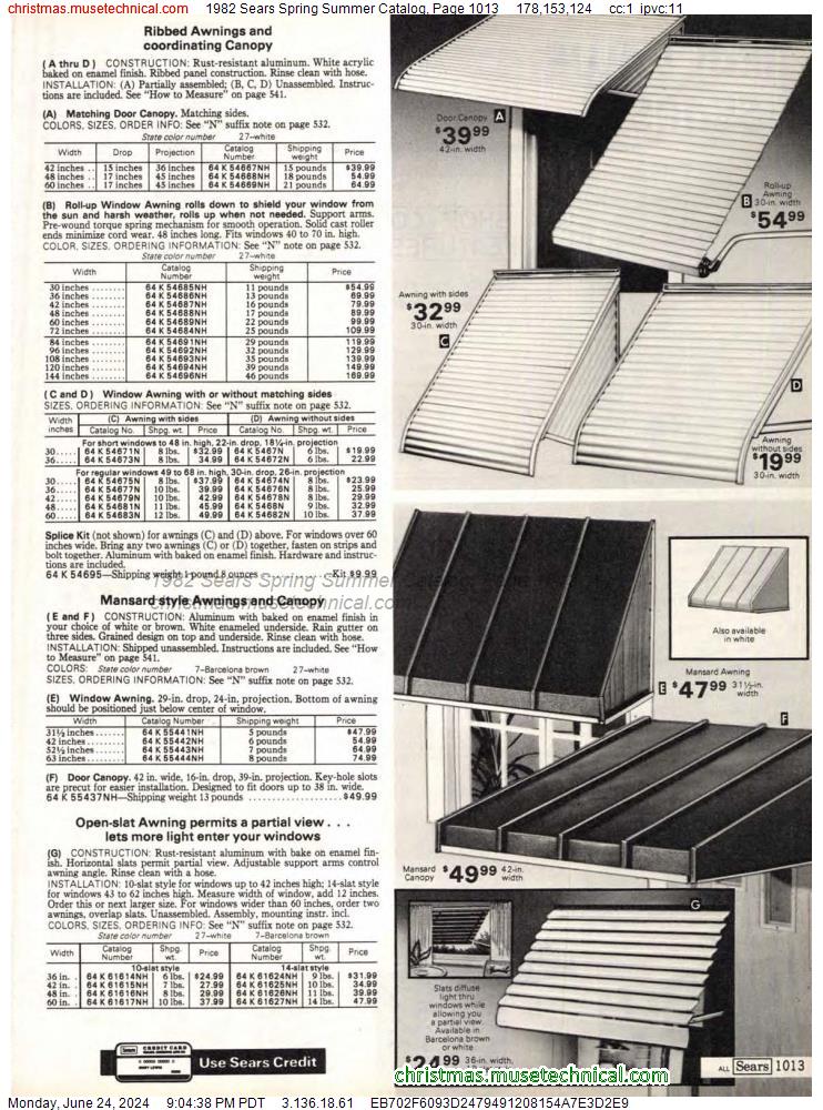 1982 Sears Spring Summer Catalog, Page 1013