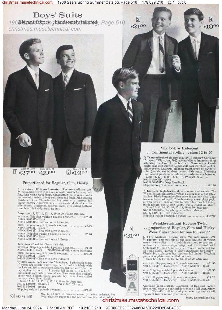 1966 Sears Spring Summer Catalog, Page 510