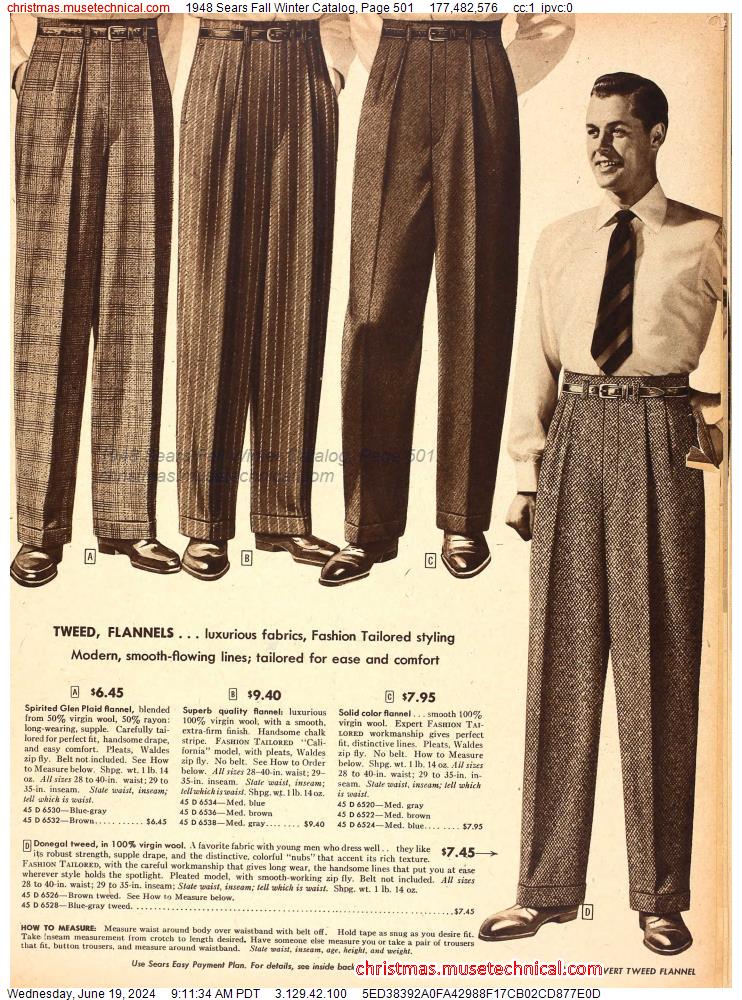 1948 Sears Fall Winter Catalog, Page 501