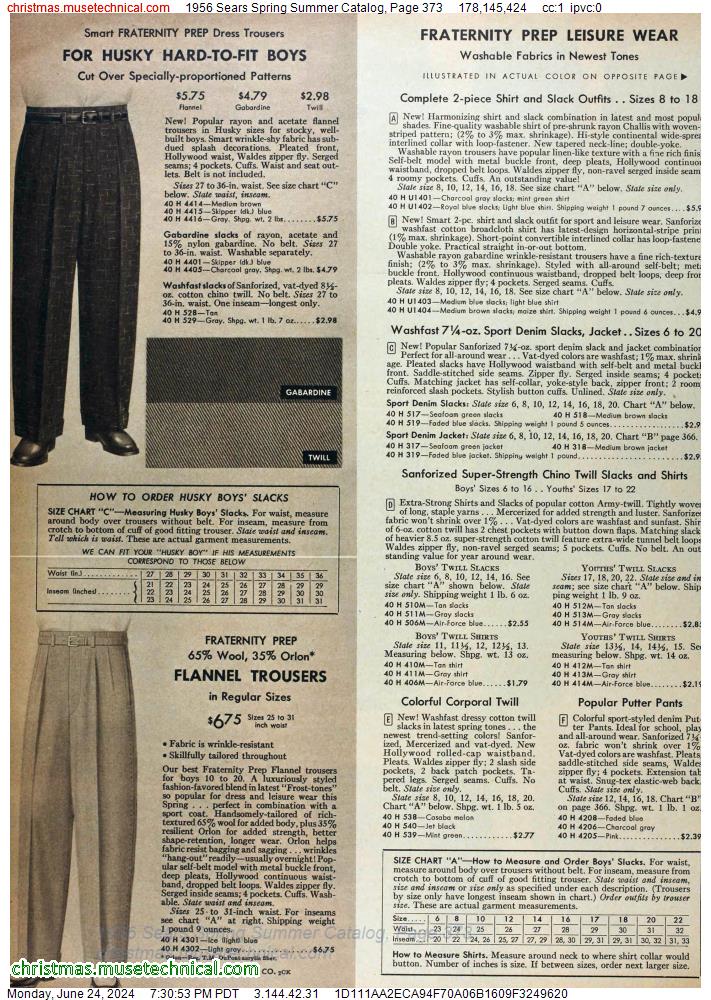 1956 Sears Spring Summer Catalog, Page 373
