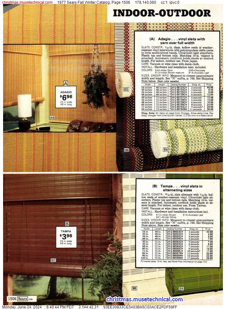 1977 Sears Fall Winter Catalog, Page 1506