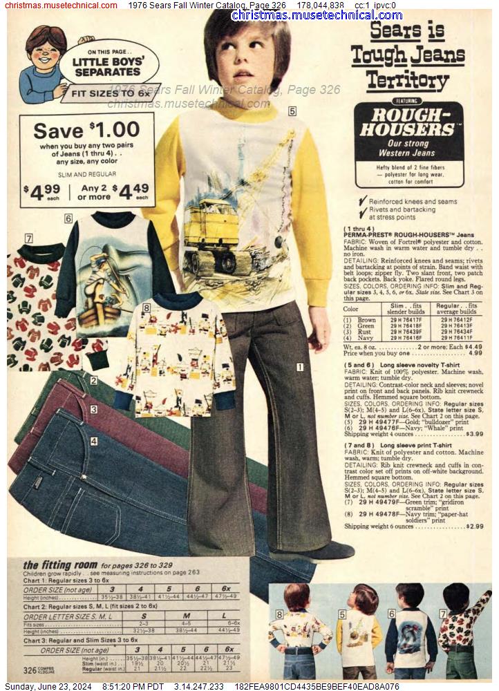 1976 Sears Fall Winter Catalog, Page 326