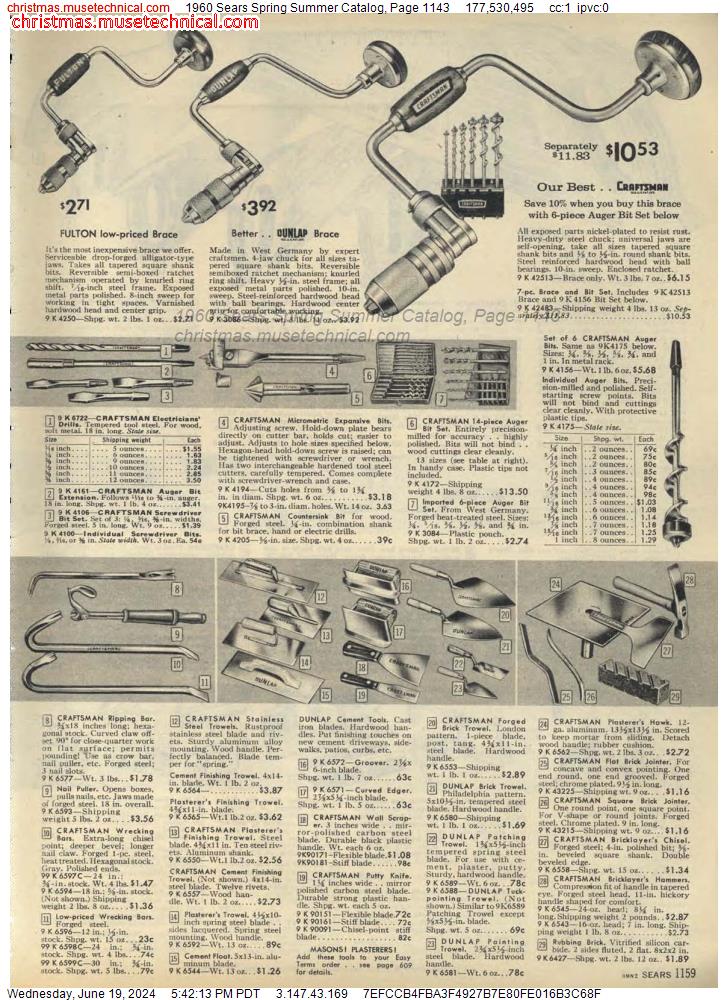 1960 Sears Spring Summer Catalog, Page 1143