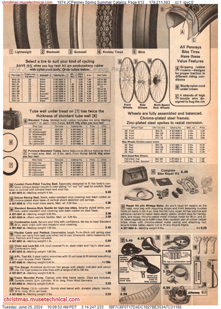 1974 JCPenney Spring Summer Catalog, Page 613
