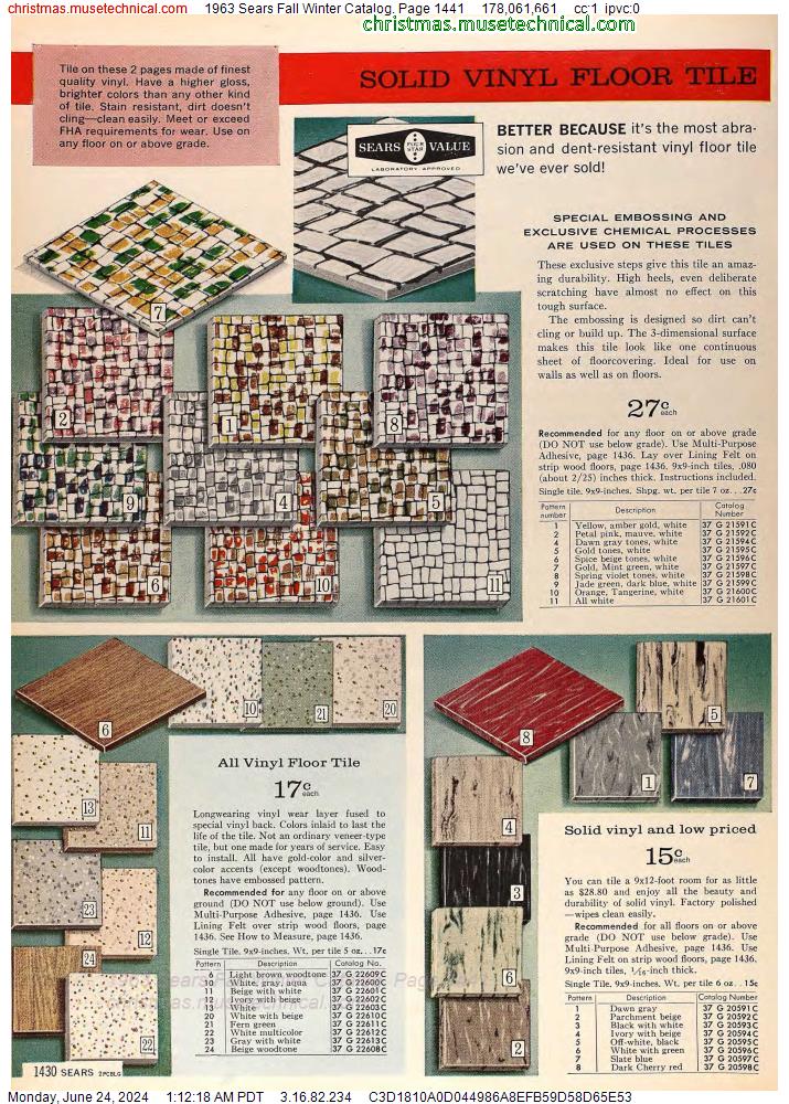 1963 Sears Fall Winter Catalog, Page 1441