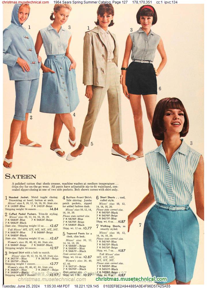 1964 Sears Spring Summer Catalog, Page 127