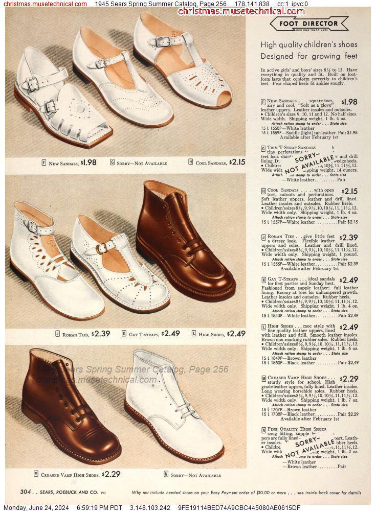 1945 Sears Spring Summer Catalog, Page 256