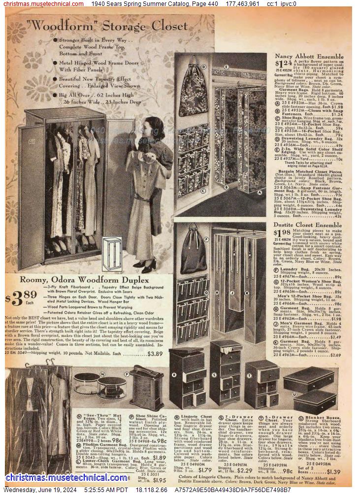 1940 Sears Spring Summer Catalog, Page 440