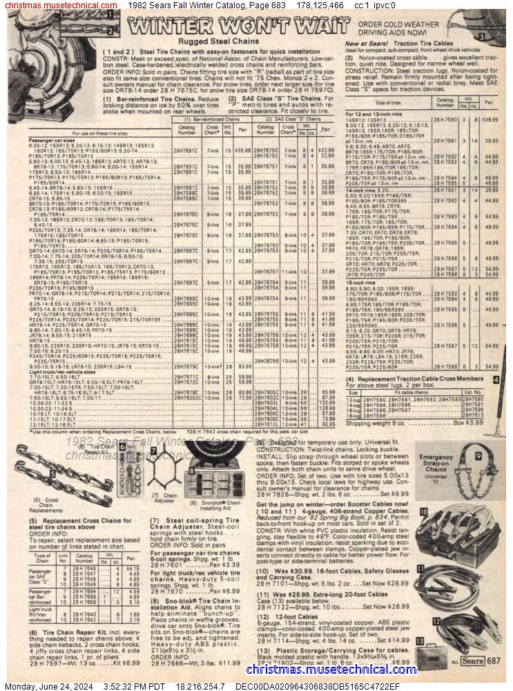 1982 Sears Fall Winter Catalog, Page 683
