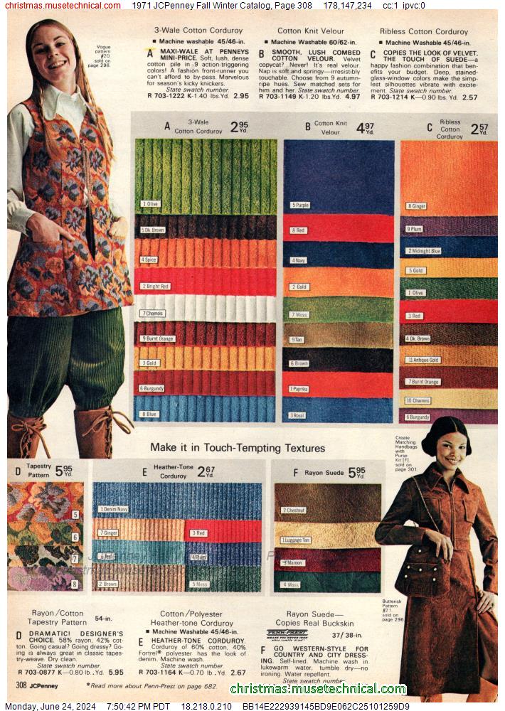 1971 JCPenney Fall Winter Catalog, Page 308