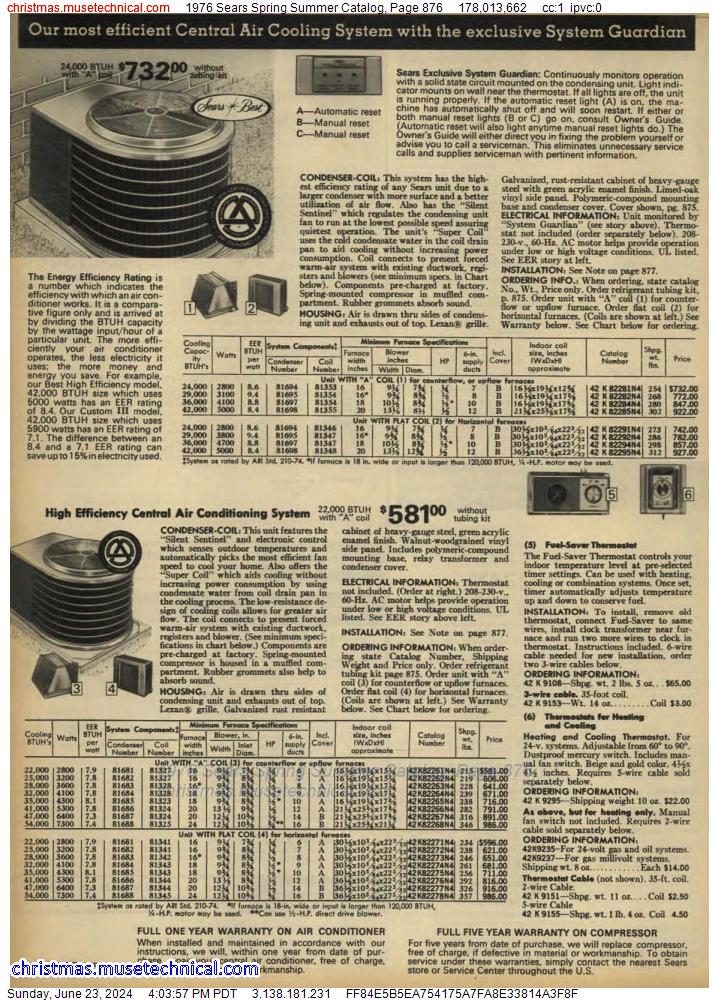 1976 Sears Spring Summer Catalog, Page 876