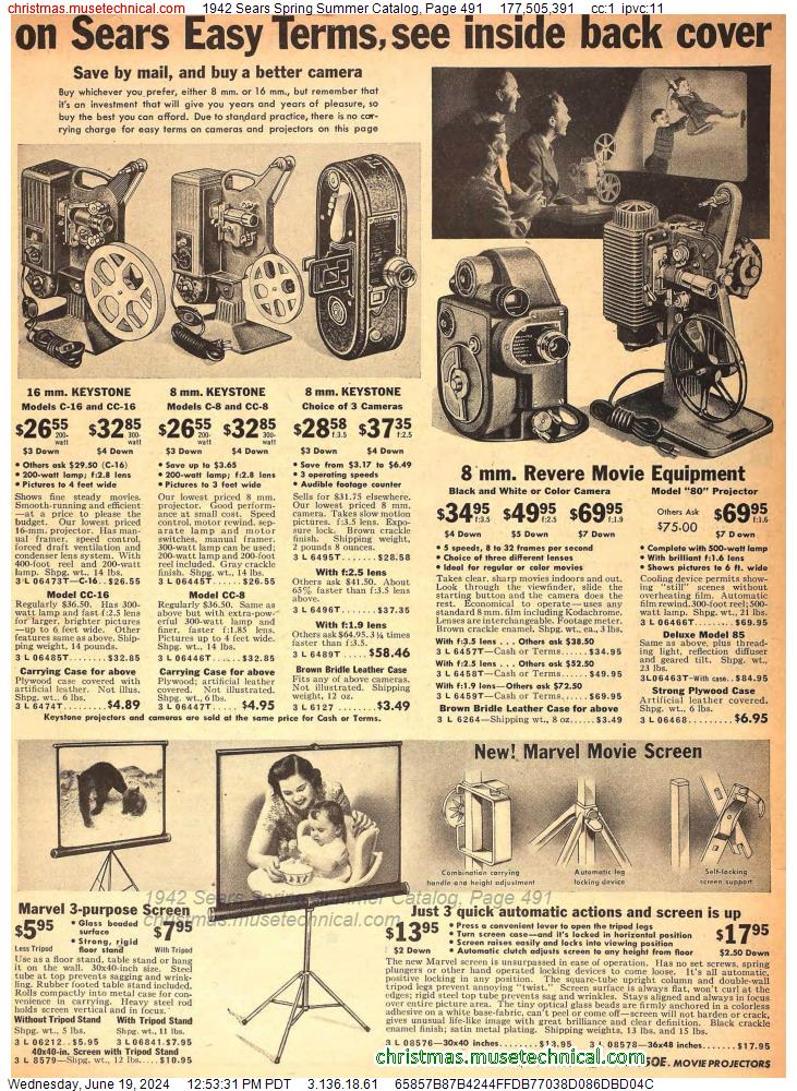 1942 Sears Spring Summer Catalog, Page 491