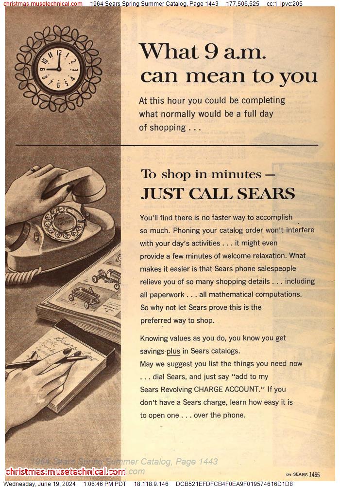 1964 Sears Spring Summer Catalog, Page 1443