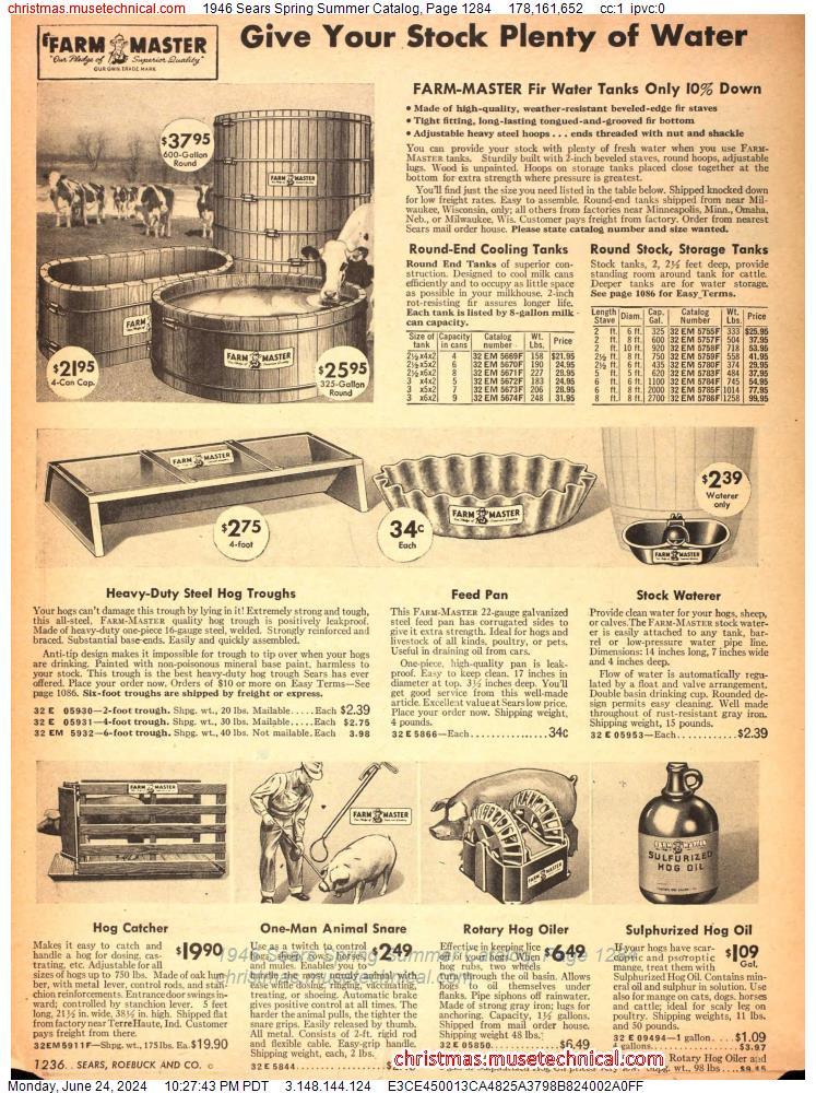 1946 Sears Spring Summer Catalog, Page 1284