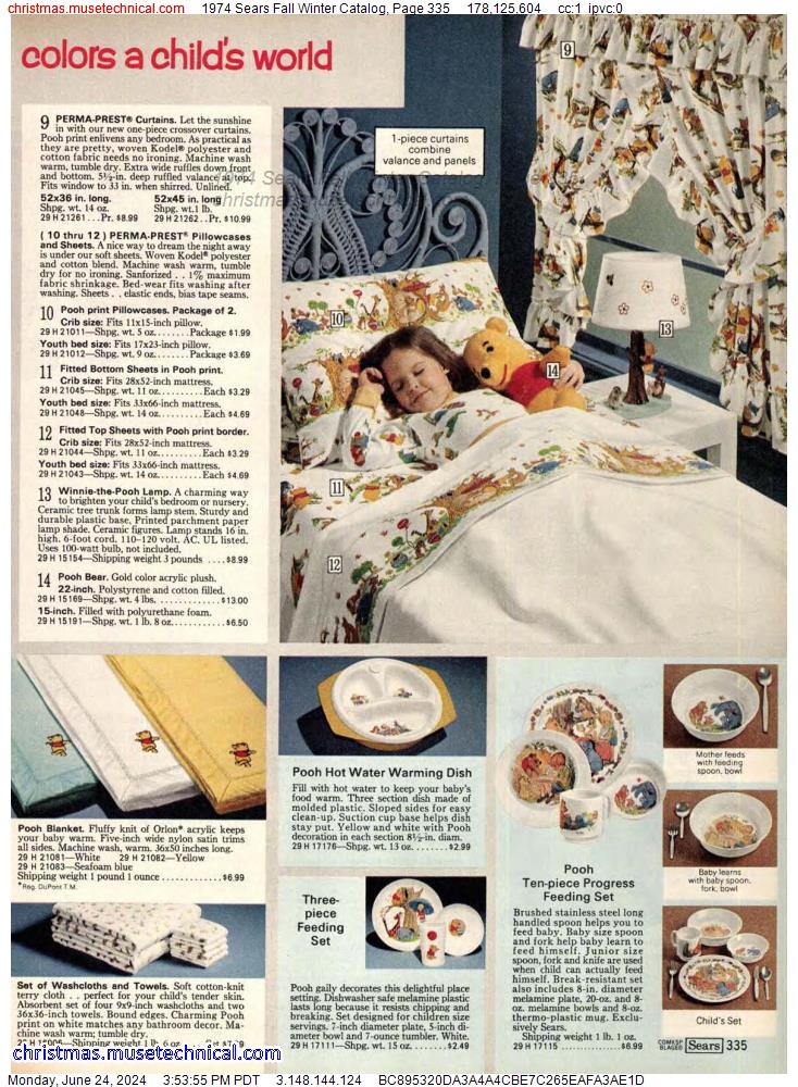 1974 Sears Fall Winter Catalog, Page 335