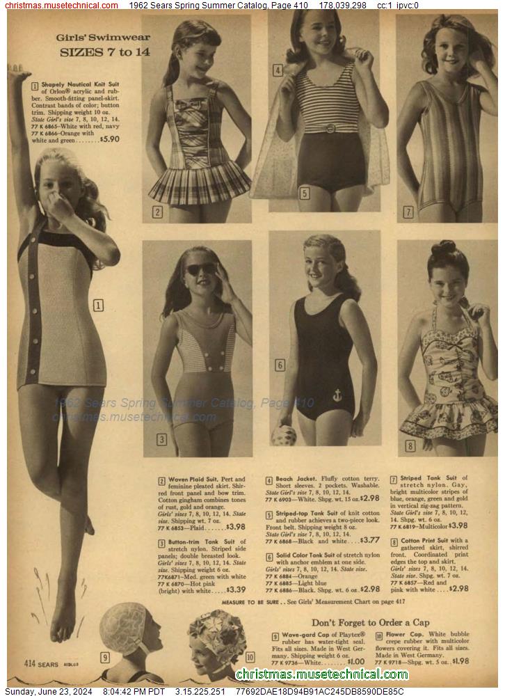 1962 Sears Spring Summer Catalog, Page 410